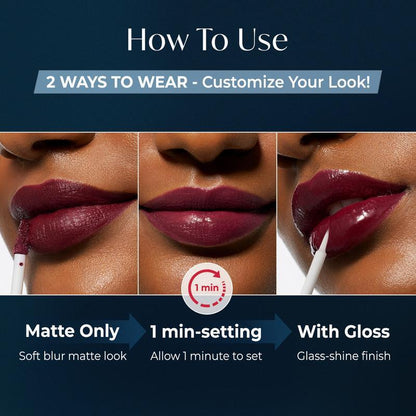 Plenumjoy perfect Twin Lip ¡ª Dual-Ended Liquid Lipstick with Velvet Matte Color and Glossy Shine