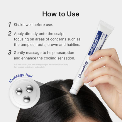 Deoxyribose Scalp Serum | For Fuller-Looking Hair & Scalp Strengthening Roll-On Serum | Deoxyribose, Rosemary, EGF, Caffeine.
