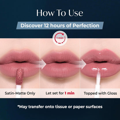 Plenumjoy perfect Twin Lip ¡ª Dual-Ended Liquid Lipstick with Velvet Matte Color and Glossy Shine