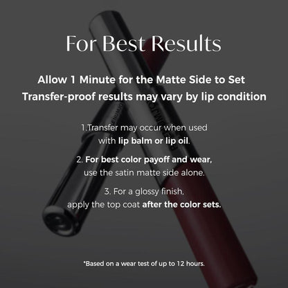 Plenumjoy perfect Twin Lip ¡ª Dual-Ended Liquid Lipstick with Velvet Matte Color and Glossy Shine