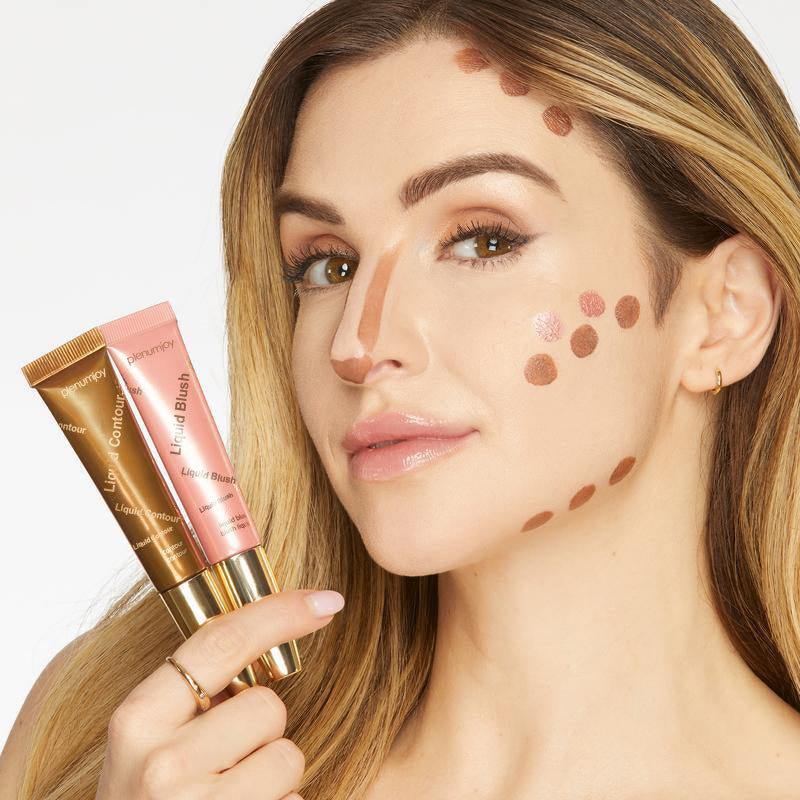 Plenumjoy Blush & Sculpt Duo 🌸🤎 Liquid Blush + Contour Set (+ Free Brush)